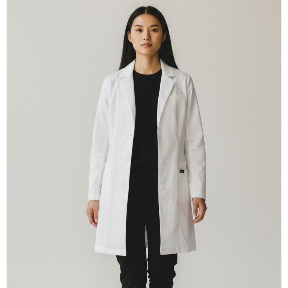FIGS Bellevue Long Lab Coat Womens Small White Nurse Doctor New with tags
